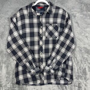 Pacific Crest Men's Plaid Flannel Shirt Long Sleeve Button Up Outdoor Goods XL